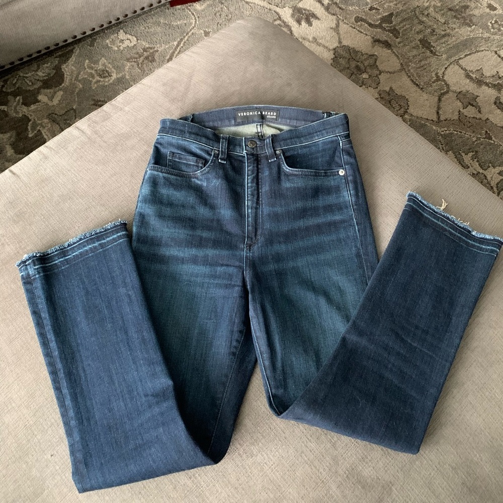 Veronica Beard 11”Carly Kick Flare Jeans size 28- altered